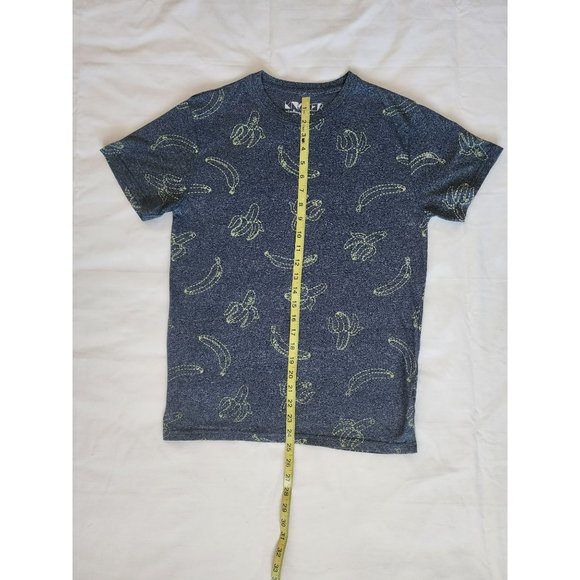 Knicker Bocker Men's Marled Navy Blue Banana Print Short Sleeve T-Shirt Small - Picture 7 of 7